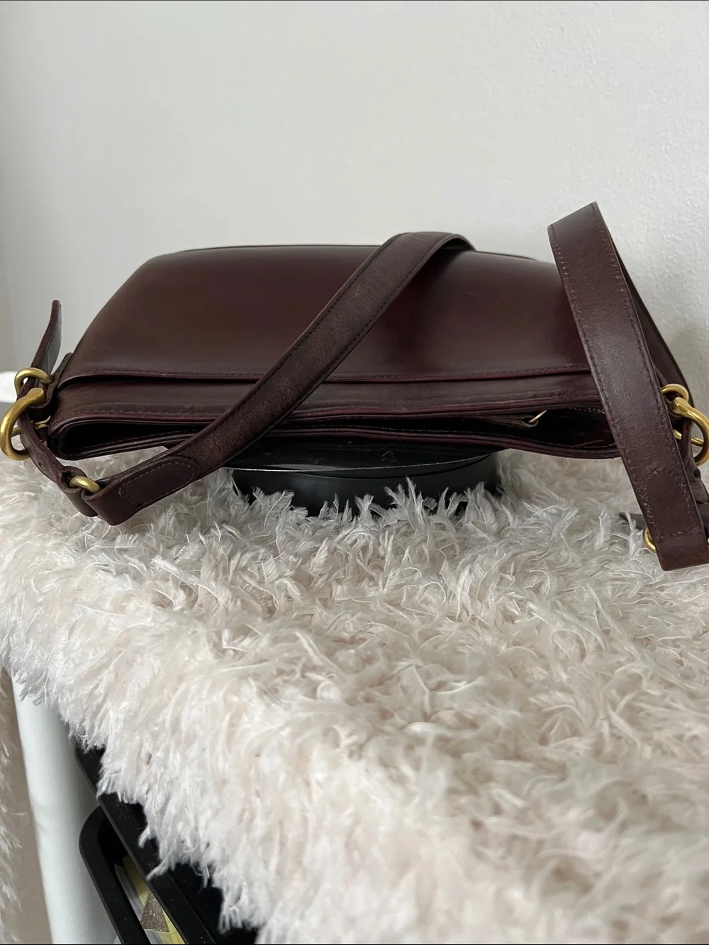 Coach Vintage  Mahogany Equestrian Leather Crossbody Bag